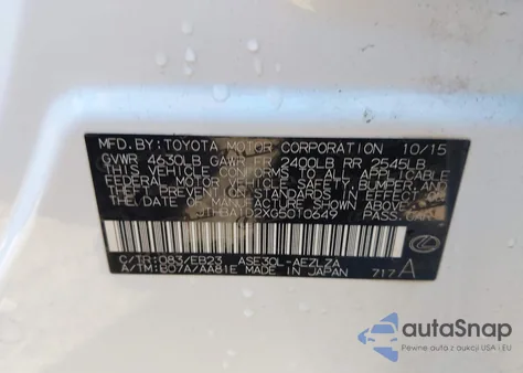 2016 Lexus Is 200T из США, поврежденный, VIN JTHBA1D2XG5010649